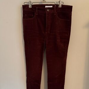 LOFT Women's Burgundy Skinny Pants